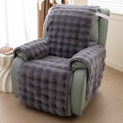 Faux Fur Box Cushion Slipcover