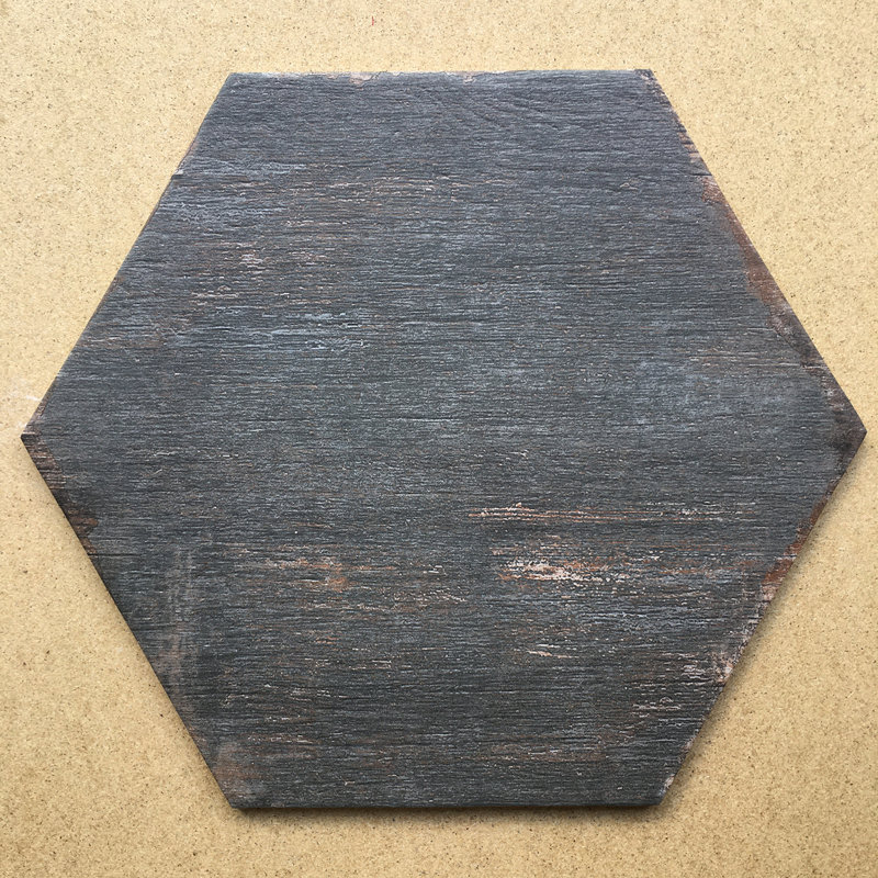 14" x 17" Porcelain Wood Look Wall & Floor Tile, Weathered Teak