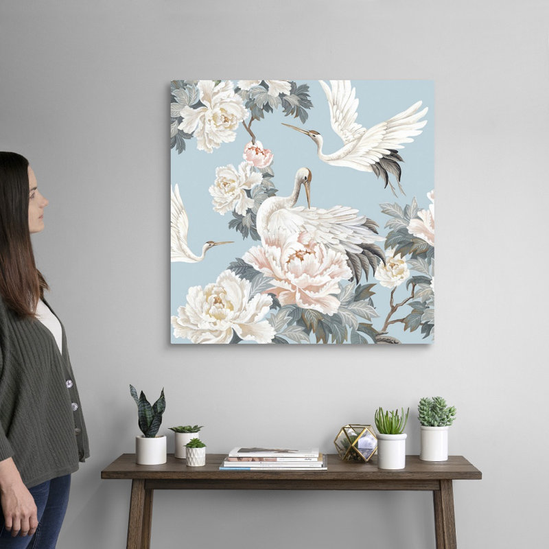 «Chinese Silk II» par Eva Watts - reproduction d'art, Toile tendue, H 30 po x l 30 po x P 1,25 po