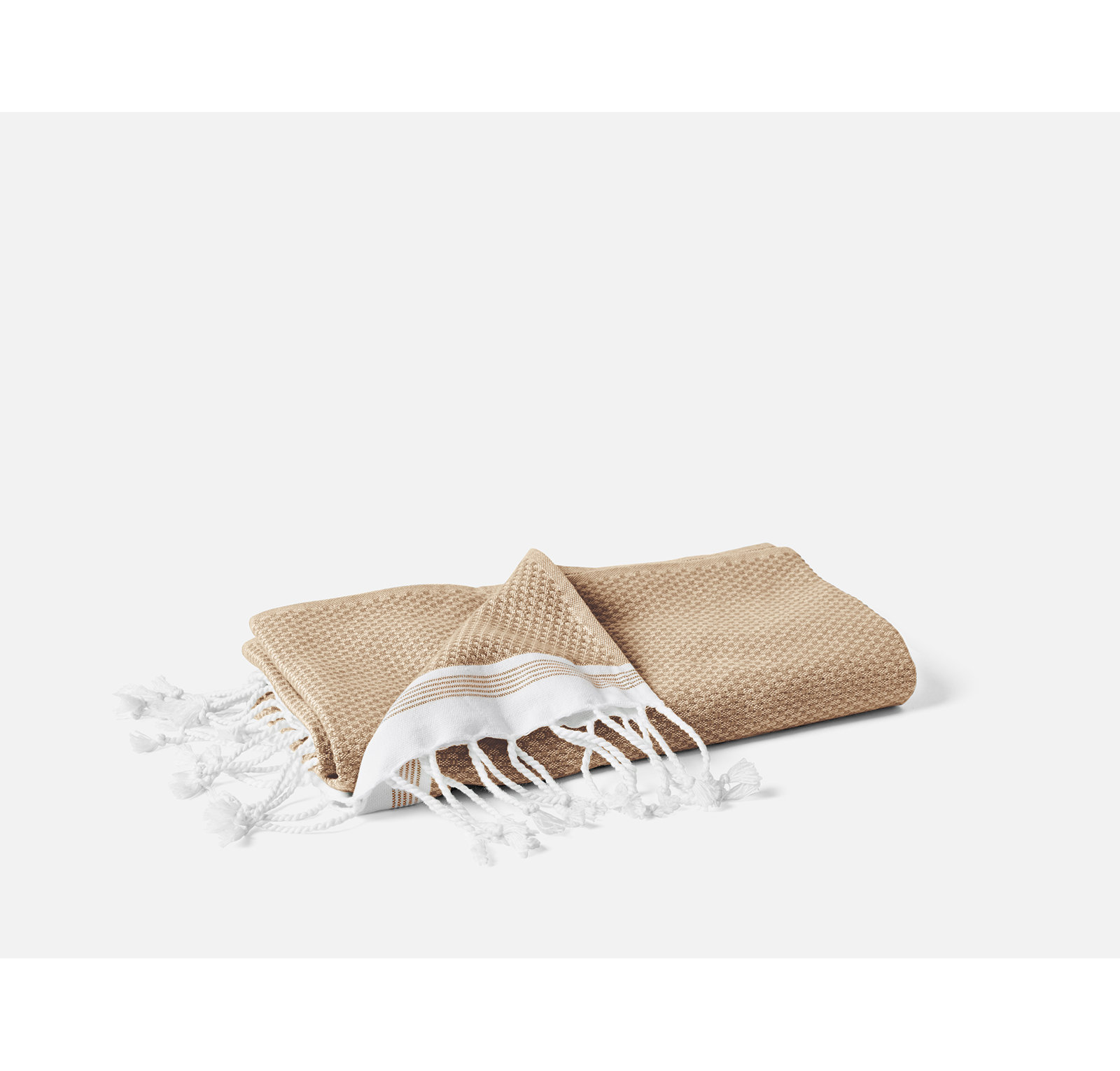 Mediterranean Organic Cotton Towel Set, Fawn/Rust, 6 Piece Towel Set