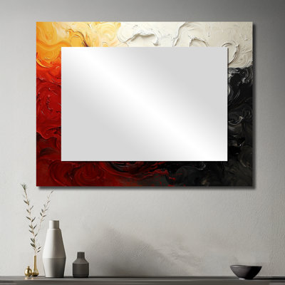 Encre monochrome Echo II - miroir fauvisme pour décoration murale - imprimé sur métal