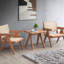 Table de bout décontractée de style Mid-Century décontracté et élégant avec finition naturelle