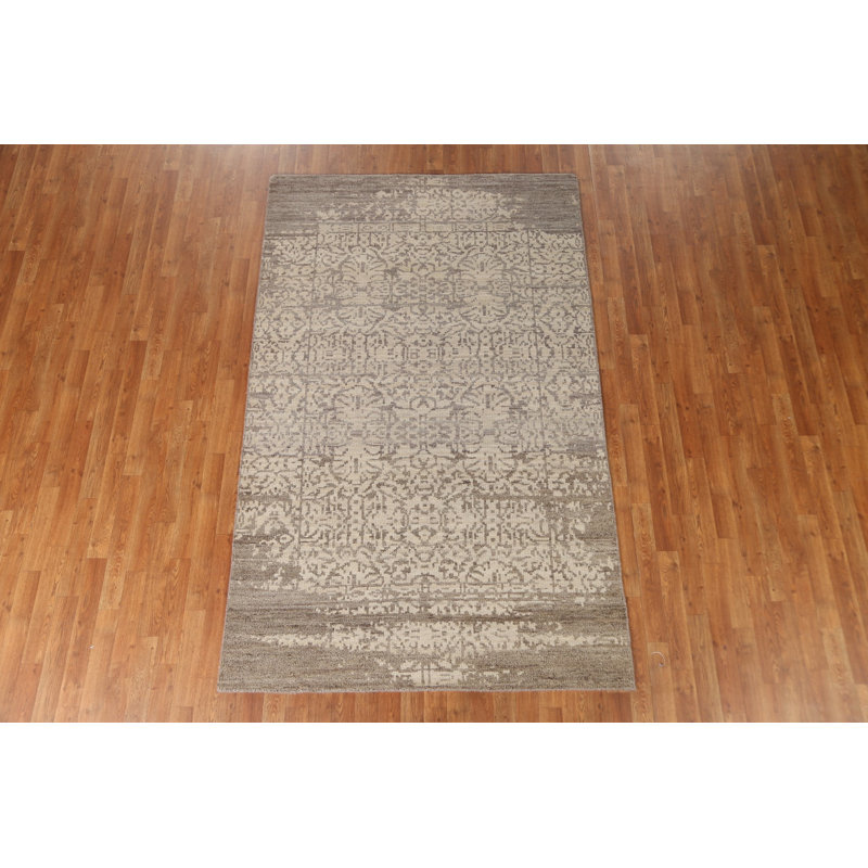 One-of-a-Kind 5'0" X 8'0" New Age Wool Area Rug in Ivory