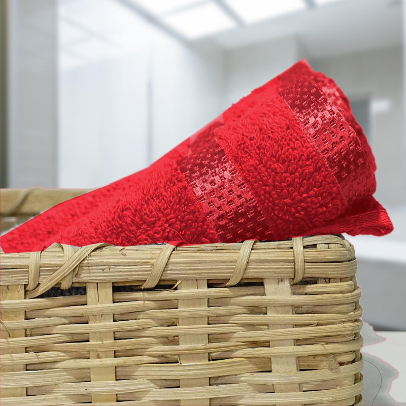 Milven Premium Face Cloth, Red