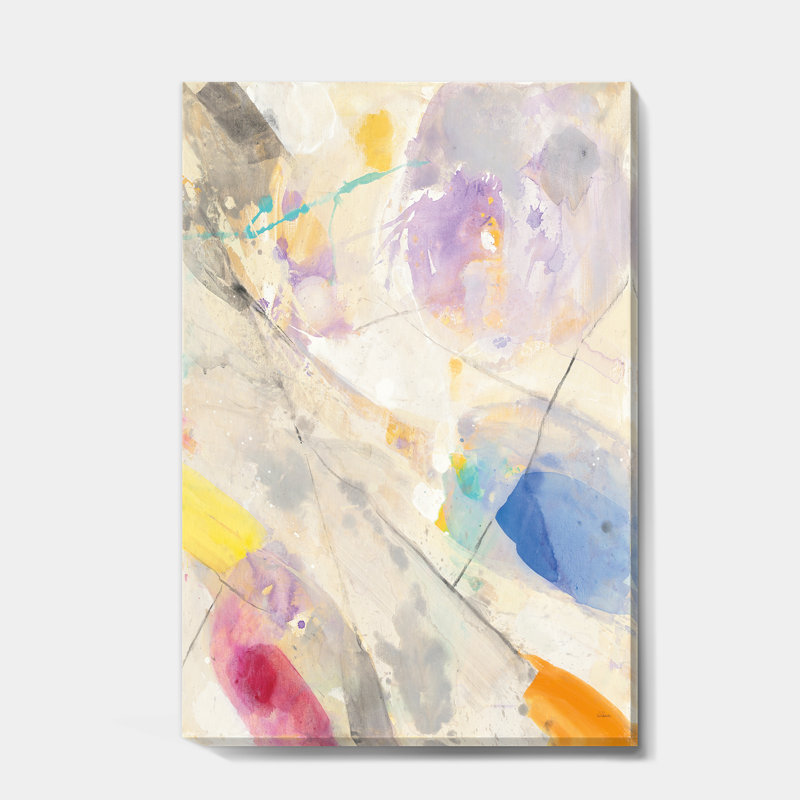 «Spring Minimalist Confetti I», reproduction d'art sur toile tendue, H 32 po x l 16 po x P 1 po