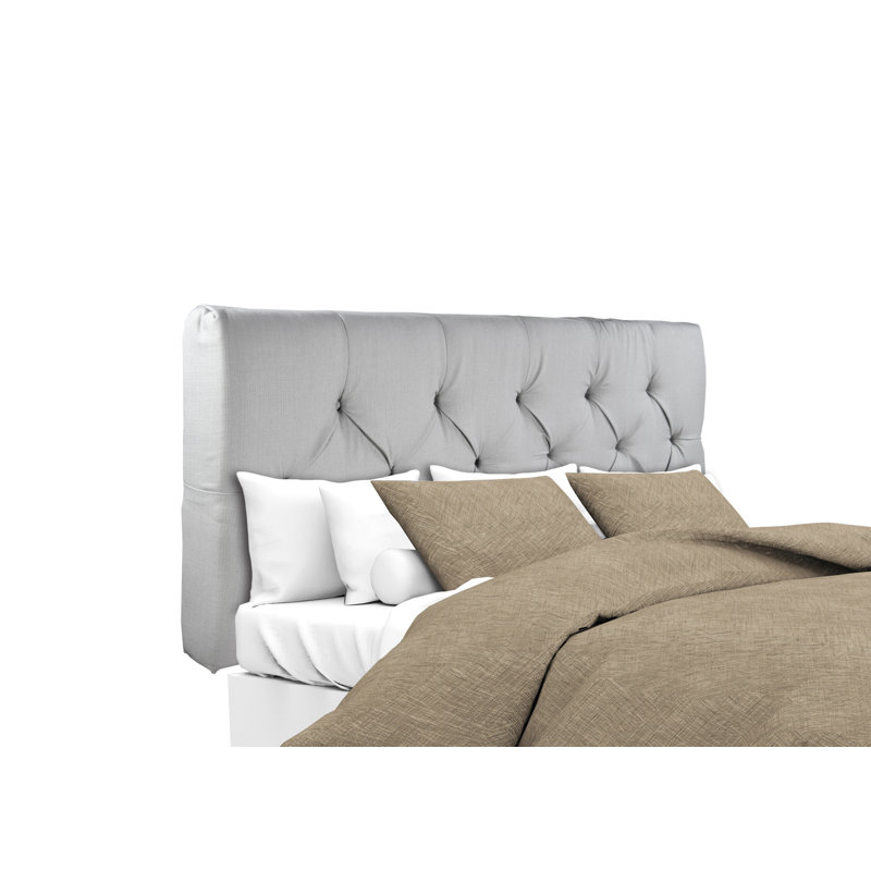 Hobson Upholstered Headboard, Full, Silver Gray