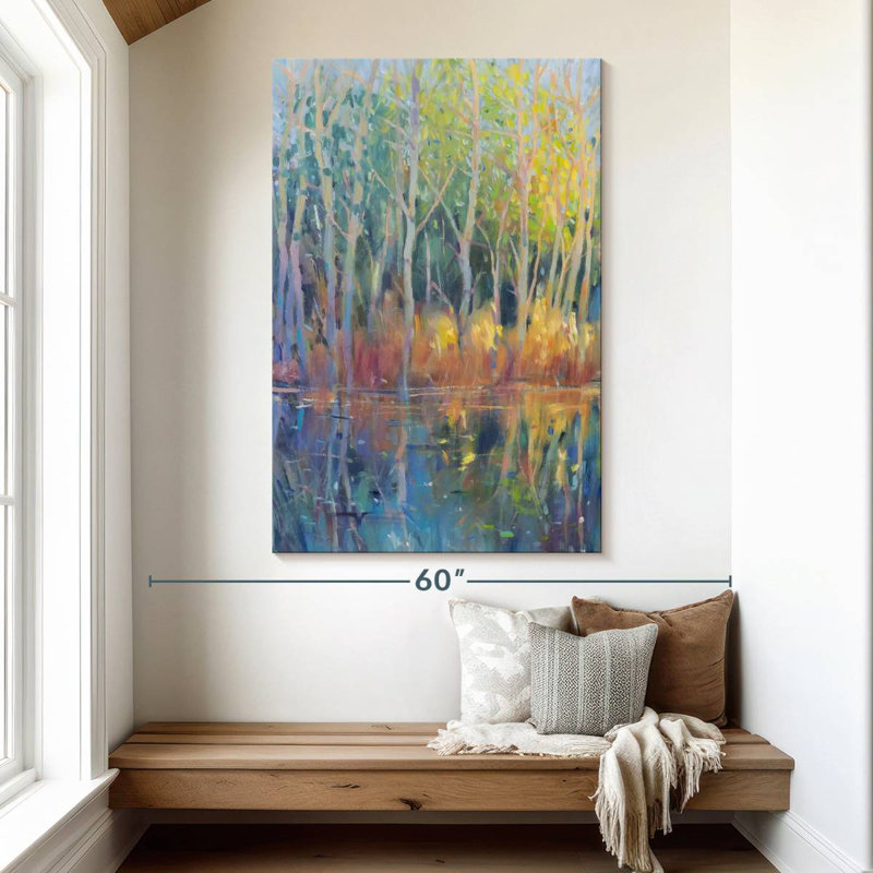 Alvord Reflected Trees I, 51" H x 34" W