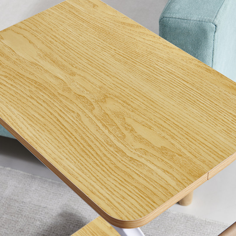 End Table, Maple With Wheels