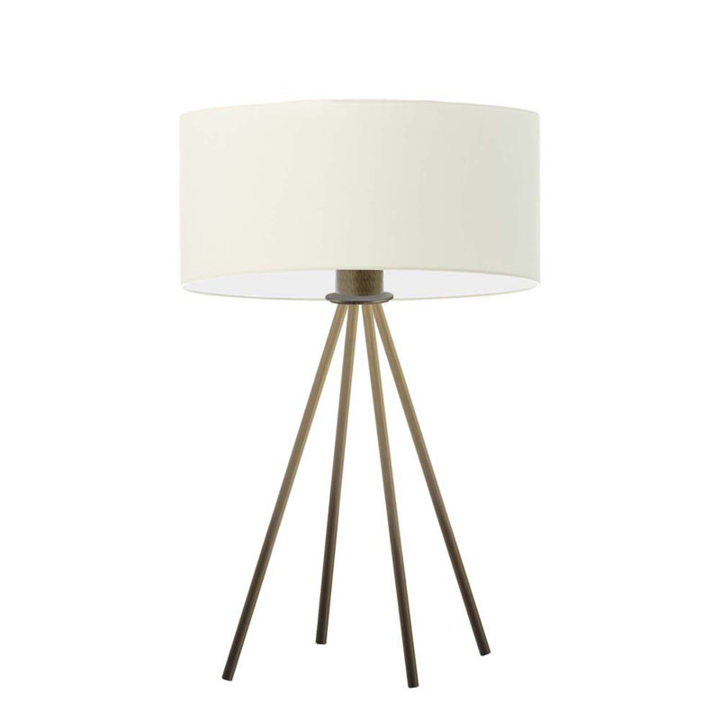 Arneshia Metal Table Lamp, Antique (Old) Gold, Ecru