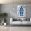  «Leaves Of Blue 1» par Courtney Prahl, art mural sur toile, 40 po x 54 po