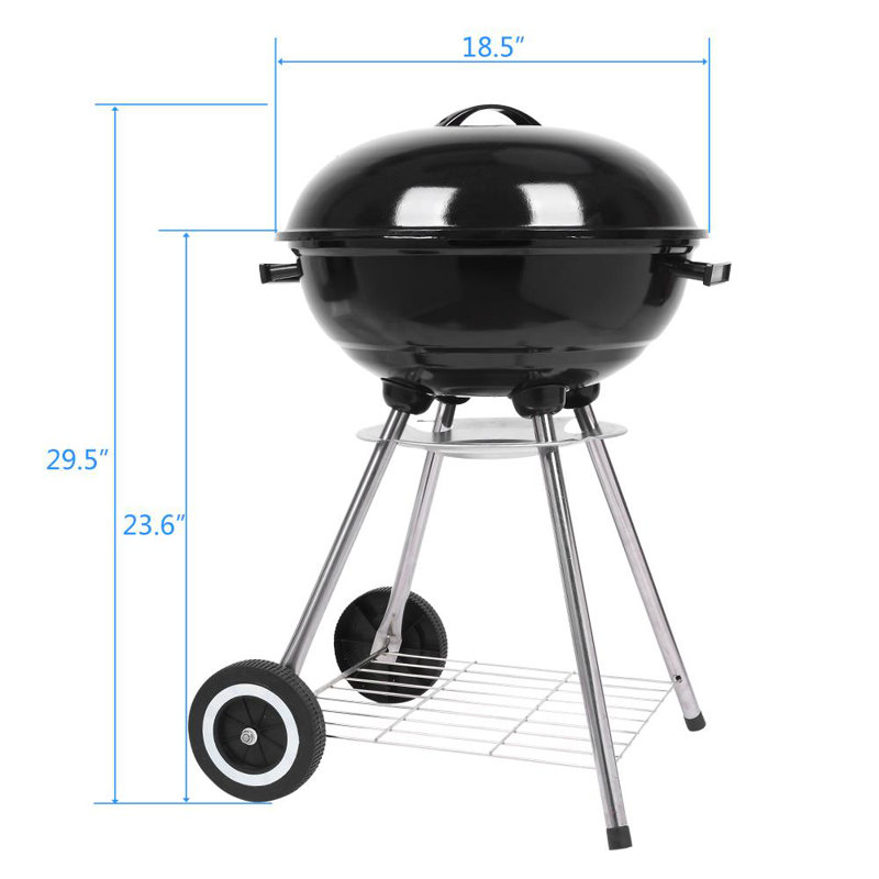 Barbecue au charbon avec bouilloire 22 po Ubesgoo