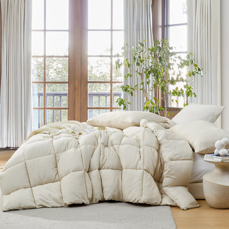 Ensemble d'édredon surdimensionné inducteur délavé Panda Washed, Beige, Édredon très grand + 2 pièces supplémentaires
