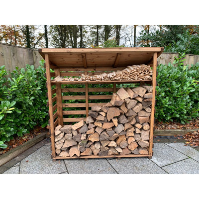 Oconner 166 W x 66 D Solid Wood Log Store