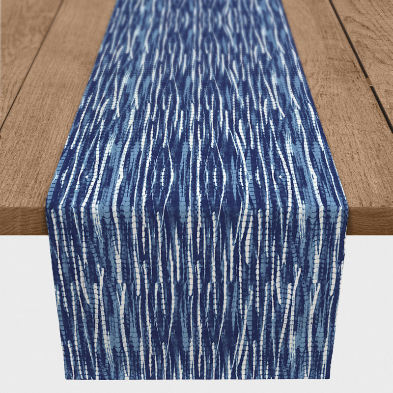 Daveda Rectangular Striped Polyester Table Runner, 72" L x 16" W