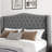 Mieya Velvet Upholstered Platform Bed Frame with Button Tufted Wingback Headboard and Footboard-90342258-90342259