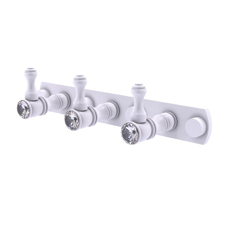 Support mural pour attaches et ceintures en cristal Gavin, Blanc mat