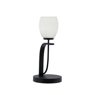 Cavella Accent Lamp Shown In Matte Black Finish With 5" Glass
