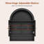 Armoire murale de salle de bain arquée avec tablettes réglables, organisateur au-dessus de la toilette avec porte grillagée