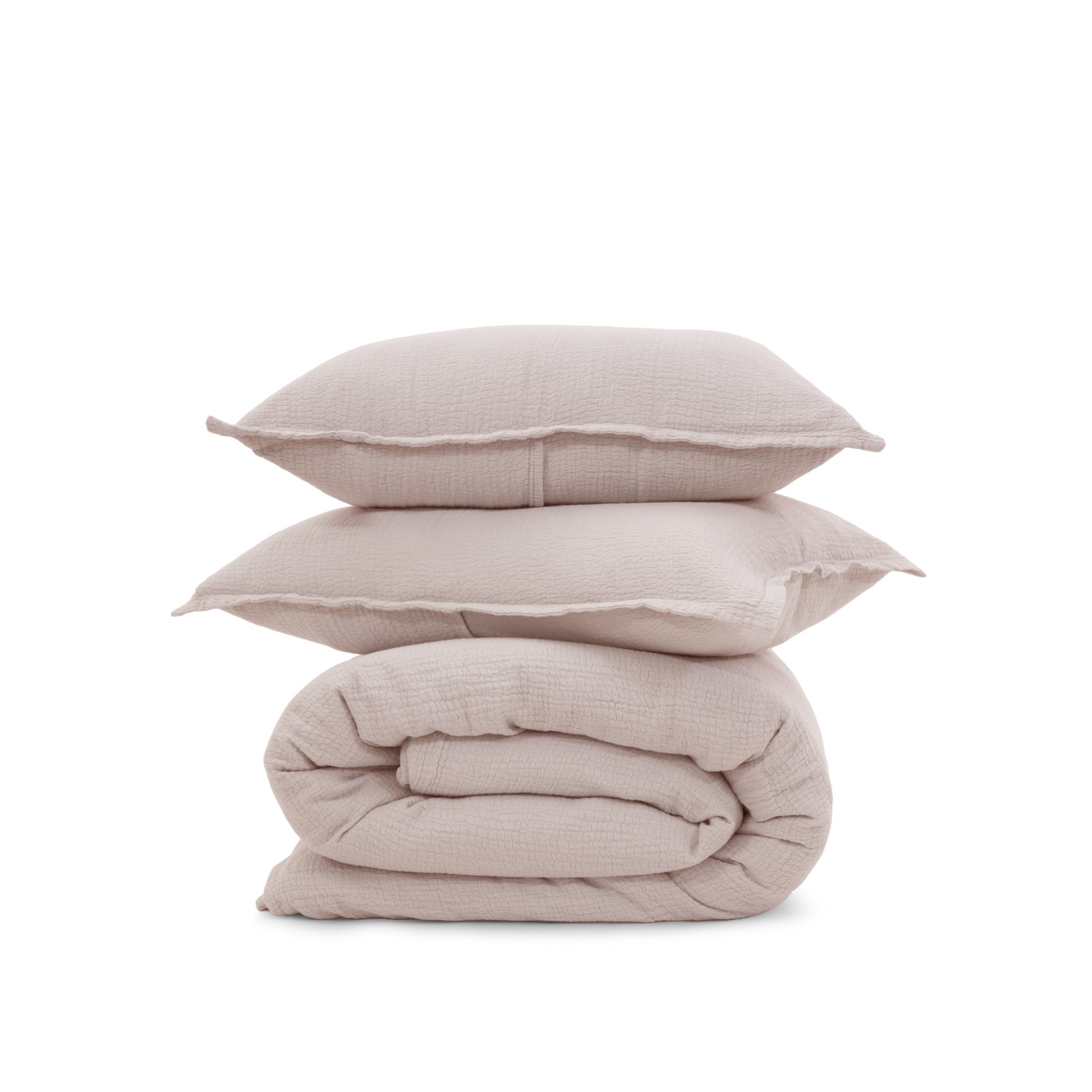 Waverly Cotton Duvet Cover Set, Blush, Queen Duvet Cover + 2 Standard Shams
