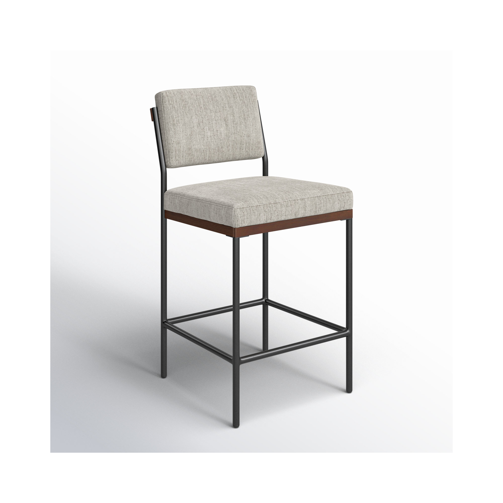 Popovich Stool, Savile Flannel/Polyester Blend, Counter Stool (26.42" Seat Height)