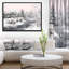 «Gray Winter Vector», reproduction de photo sur toile tendue encadrée-26664869