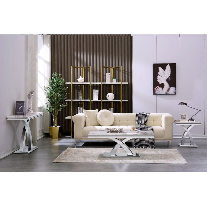 Preglo Solid Wood Top End Table
