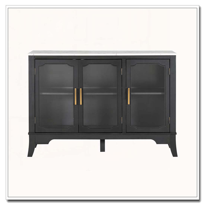 Armoire de rangement 3 portes, Noir