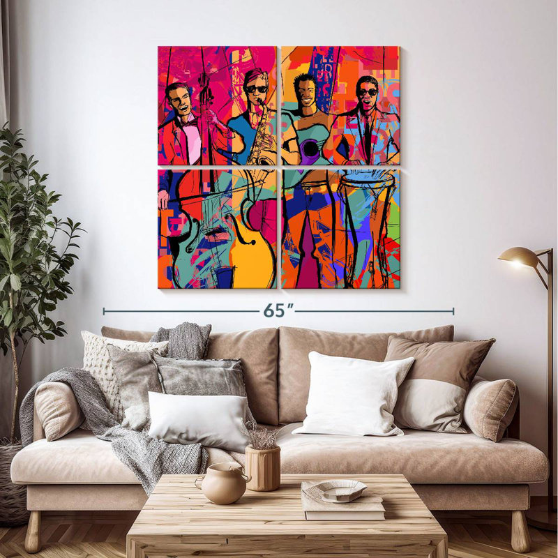 Abarca Jazz Quartet, 45" H x 45" W