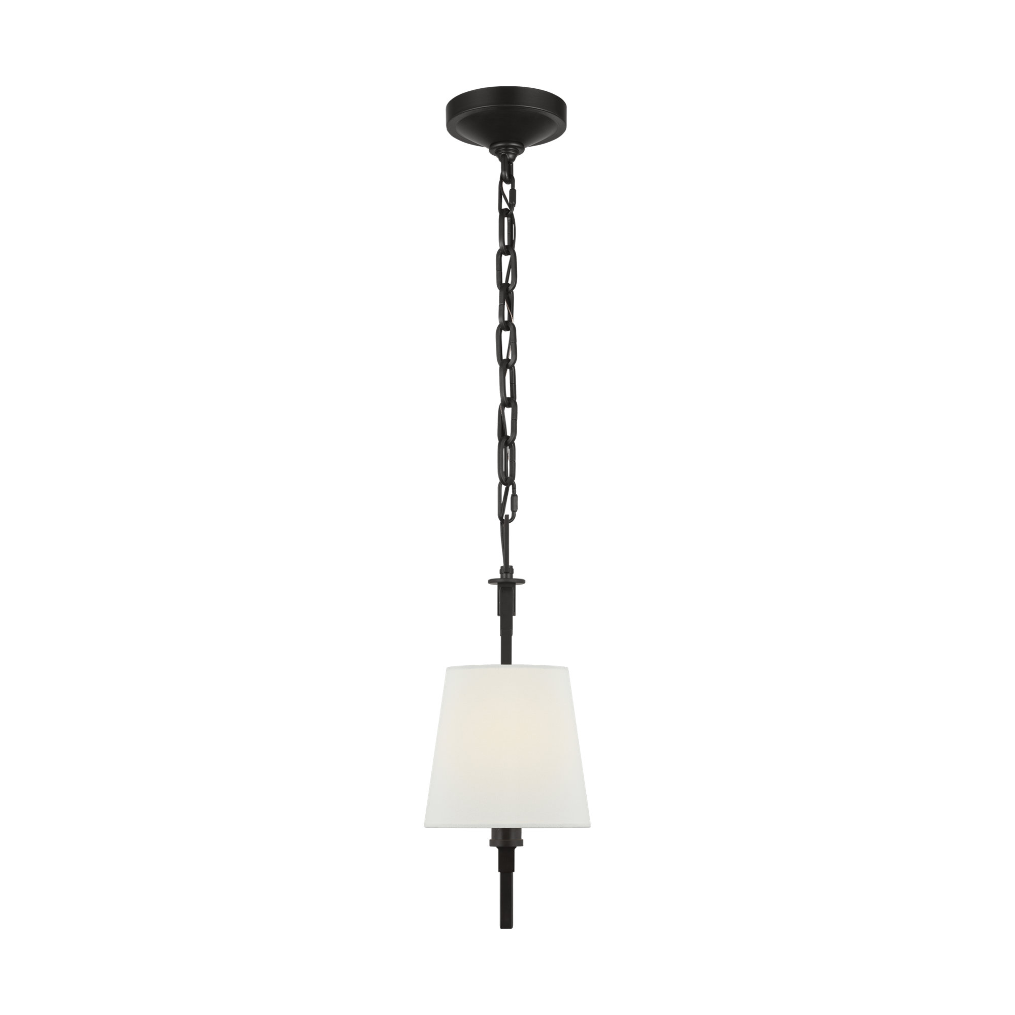 2 - Light Metal Dimmable Linear Chandelier, Aged Iron