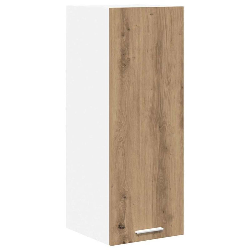 Vidaxl Hanging Cabinet With Storage Riga Artisan Oak 60 X 31 X 80 Cm, Artisan Oak/White, 80cm H x 30cm W x 31cm D