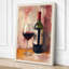 Wine & Glass Boho 1 Piece Wrapped Canvas Wall Art-1900900512-1900900519