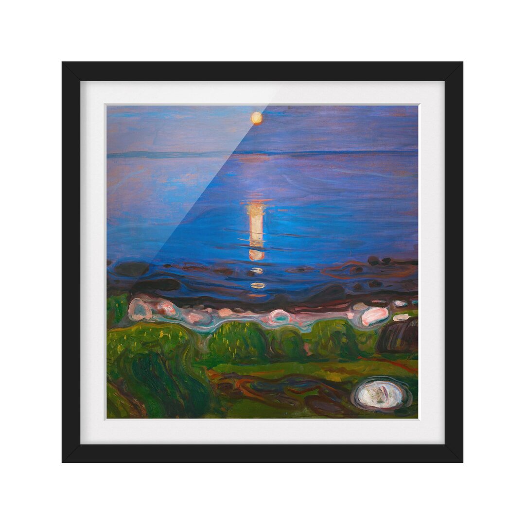 Picture With Frame - Edvard Munch - Summer Night At The Seashore - Square 1:1 - B