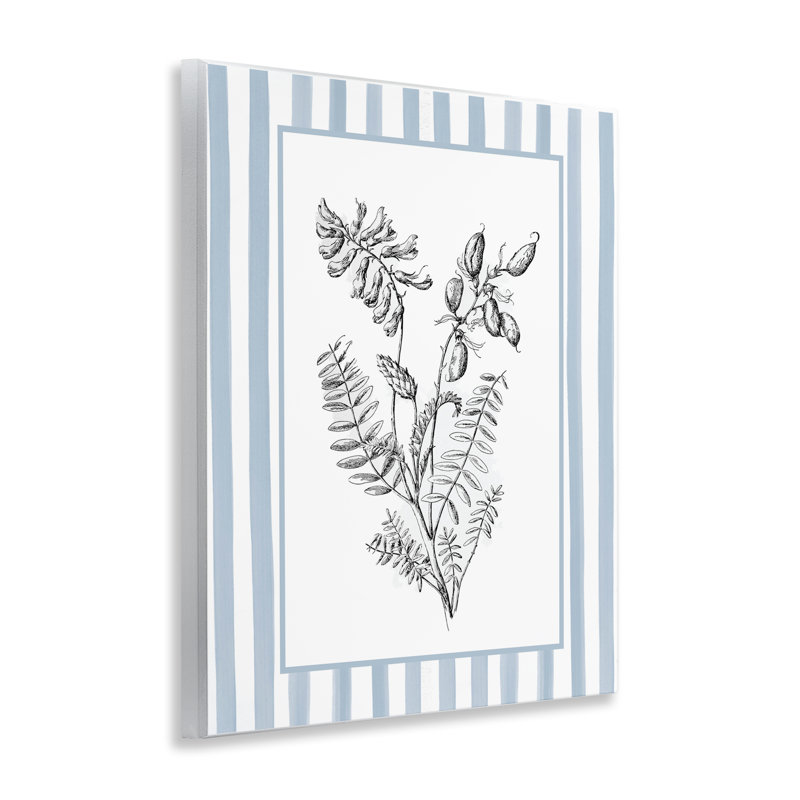 Herbs with Striped Border Wall Plaque, design by Lettered and Lined