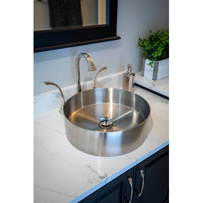Eden Bath 15 " Stainless Steel Circular Bathroom Sink