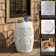 Modern Barrel Metal Side Table with Lace Cut Design No Assembly Accent Table for Patio Living Room Balcony-274758983