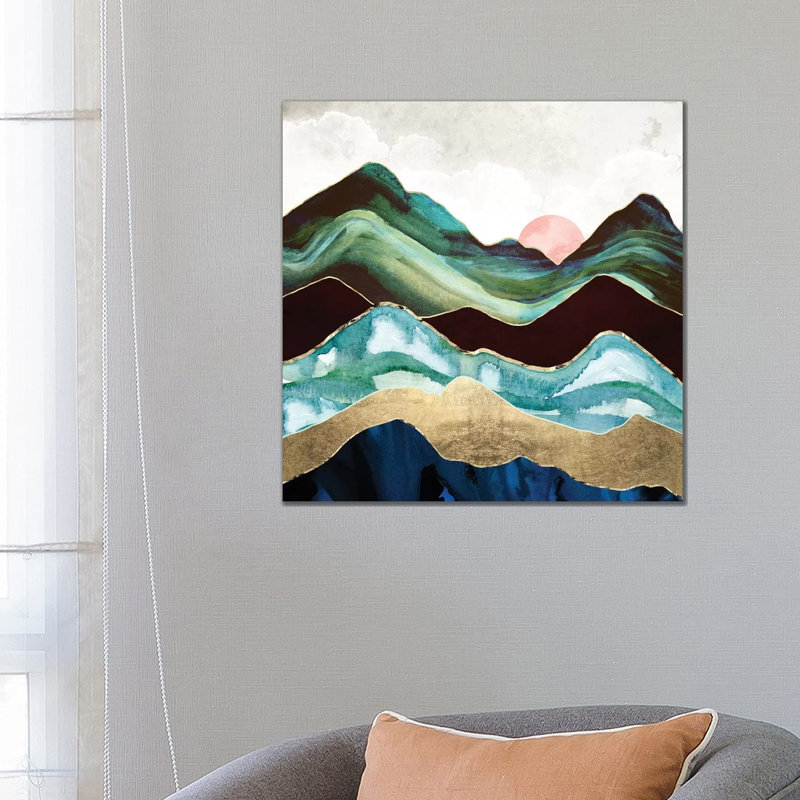 Velvet Mountains - Print on Canvas, No Framed, 66.04 cm H x 66.04 cm W x 1.91 cm D