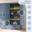 Armoire de cuisine de 183 cm (72 po) avec double porte de grange, rangement de cuisine de style campagnard avec étagères et tiroir réglables-851115301