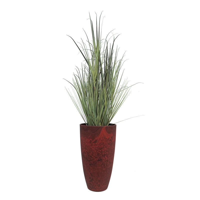 Pot à fleurs incurvé de 20 po, Rouge