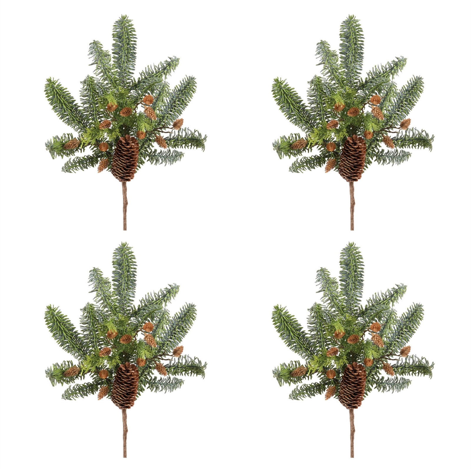 Pine with Pinecones Spray (Set of 4)