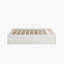Lit plateforme moderne avec tiroirs, cadre de lit en bois avec casier de rangement au pied de lit, sans tête de lit-1634633080