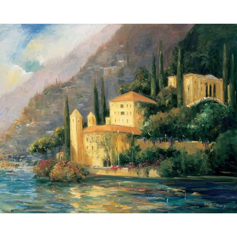 «Red Barrel Studio®» par Stevens, Allayn, reproduction d'art sur toile tendue: Italie III, H 36 po x l 44 po