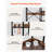5 Tier Corner Bookshelf Tall Corner Bookcase with 4 Hooks L-Shaped Storage