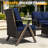 7-Piece Outdoor Patio PE Wicker Set With 3-Seat Sofa, 4 Chairs, 2 Ottomans & Blue Cushion-452430091-452430088
