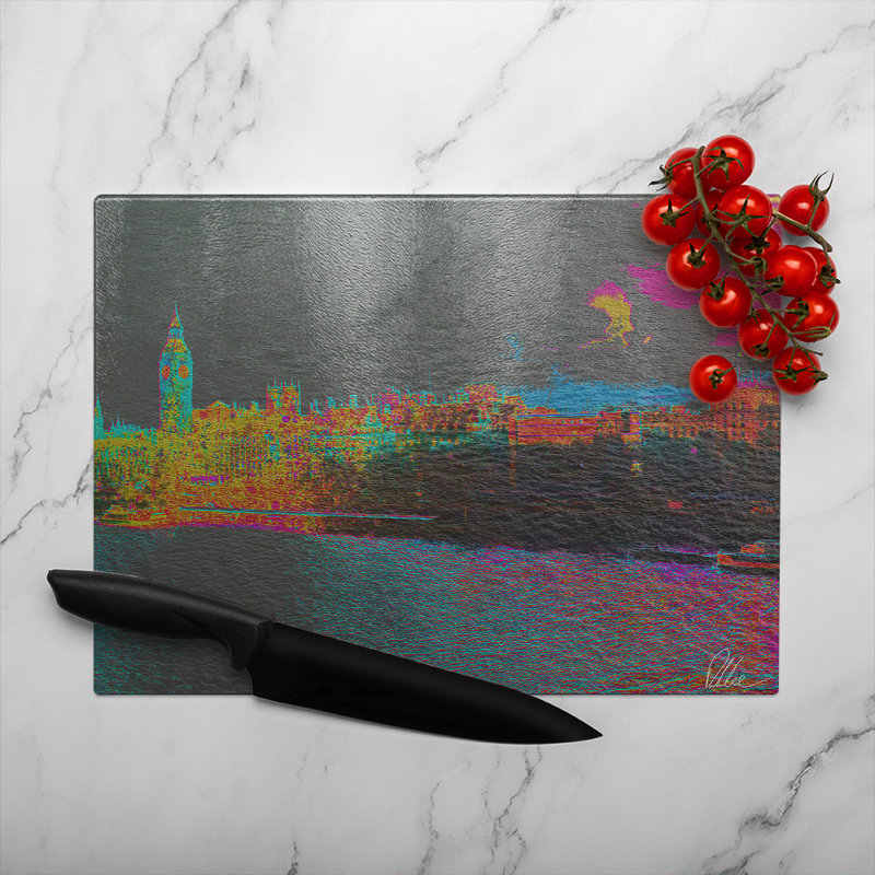 Landscape London Glass Chopping Board, 40cm L x 28cm W