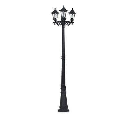 Annalise Stained Glass Transparent Lamp Post (Full) Post Lantern