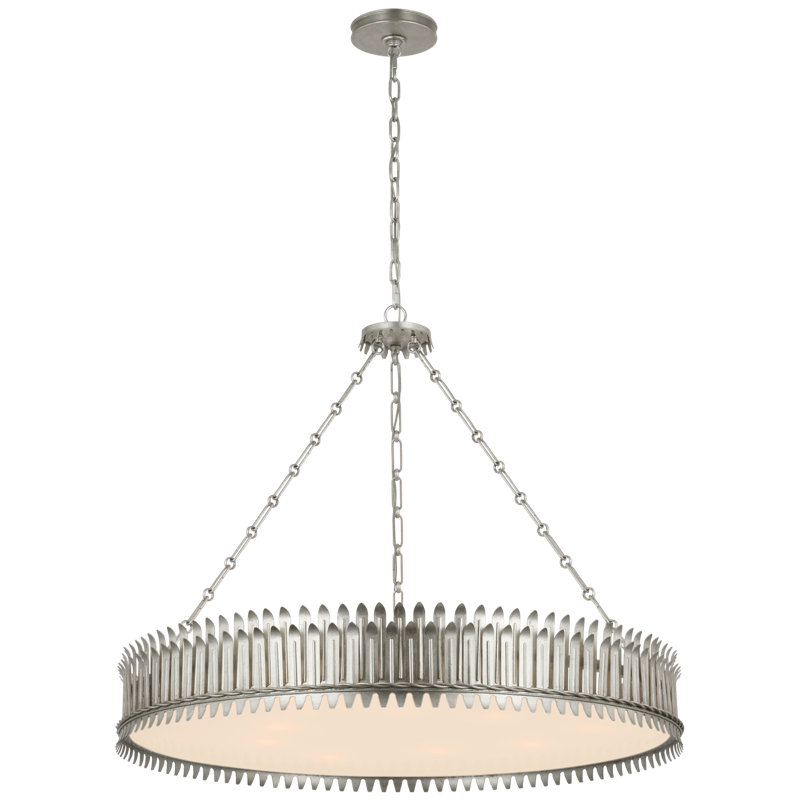 Leslie 9 - Light Chandelier, Burnished Silver Leaf