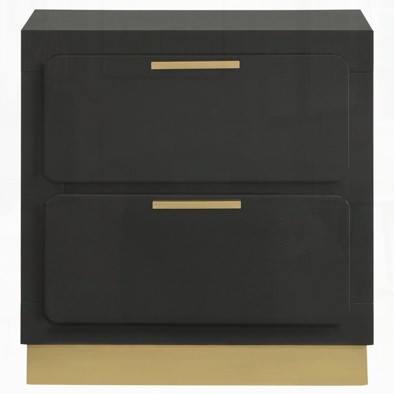 Table de chevet moderne pour chambre à coucher, Noir