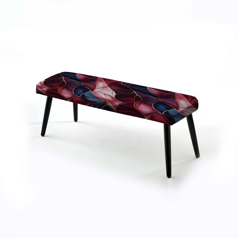 Banc noir rembourré Radiant Glamour
