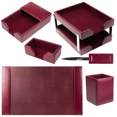 Kiki Leather Desk Organizer Set