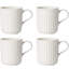 French Perle Scallop 4-Piece Mug Set